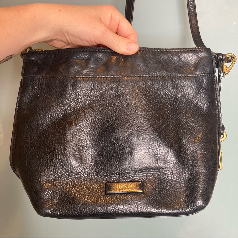 Fossil leather crossbody